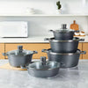 Set di Utensili da Cucina con Pentola e Padella Rivestite in Pietra Maifan